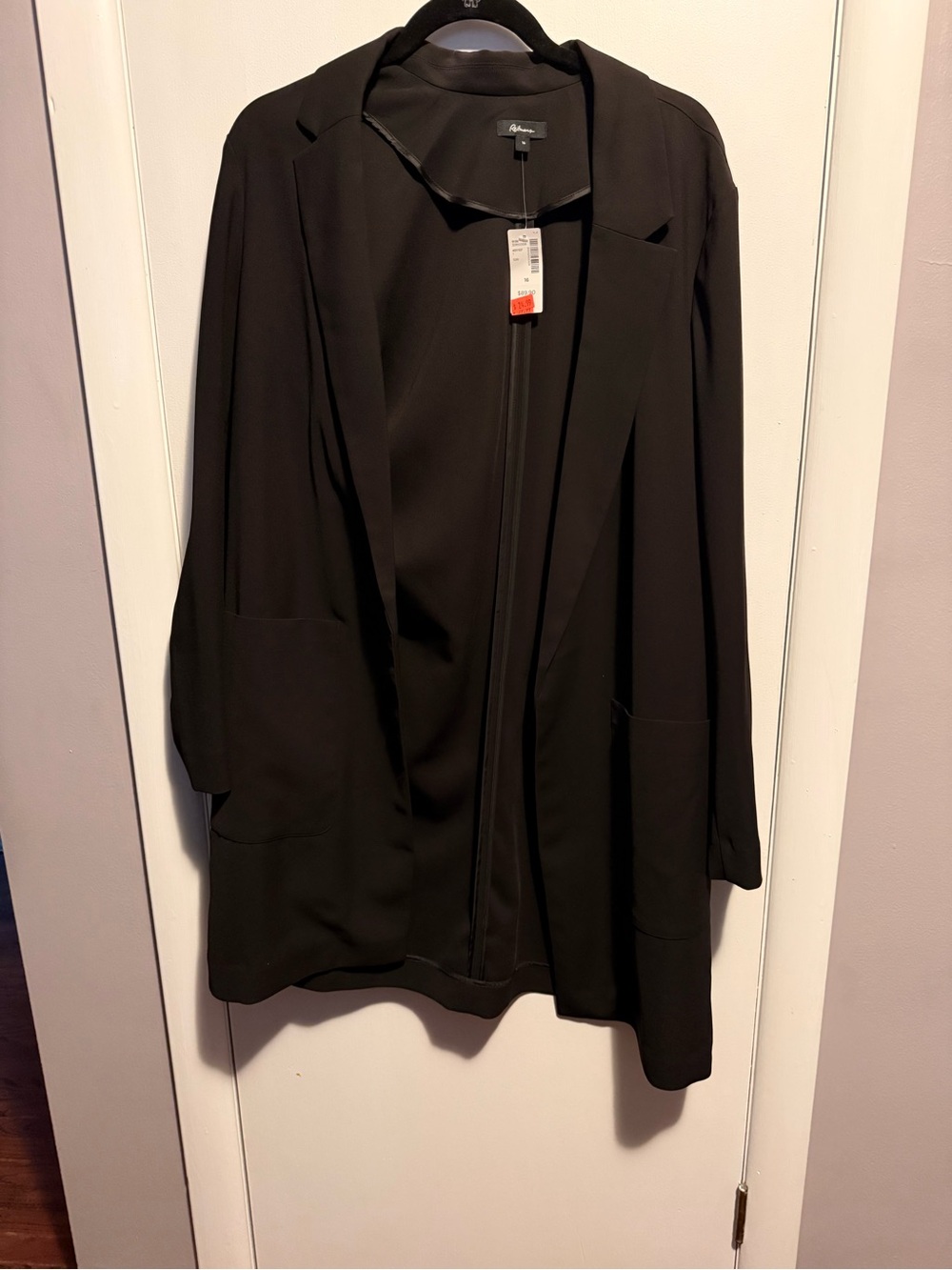 Reitmans Black Long Open Blazer Jacket